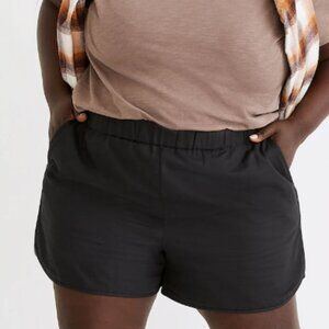 NWT Madewell Plus Pull-On Shorts Black size 3X Pockets Comfy Casual